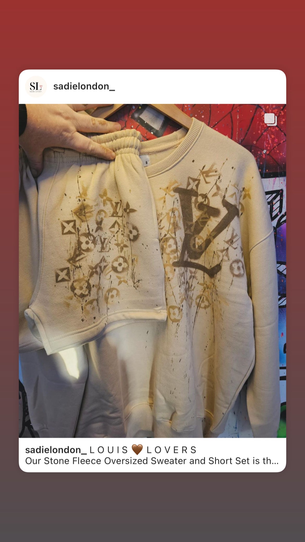 Louis Lovers Oversized Sweater and Short set