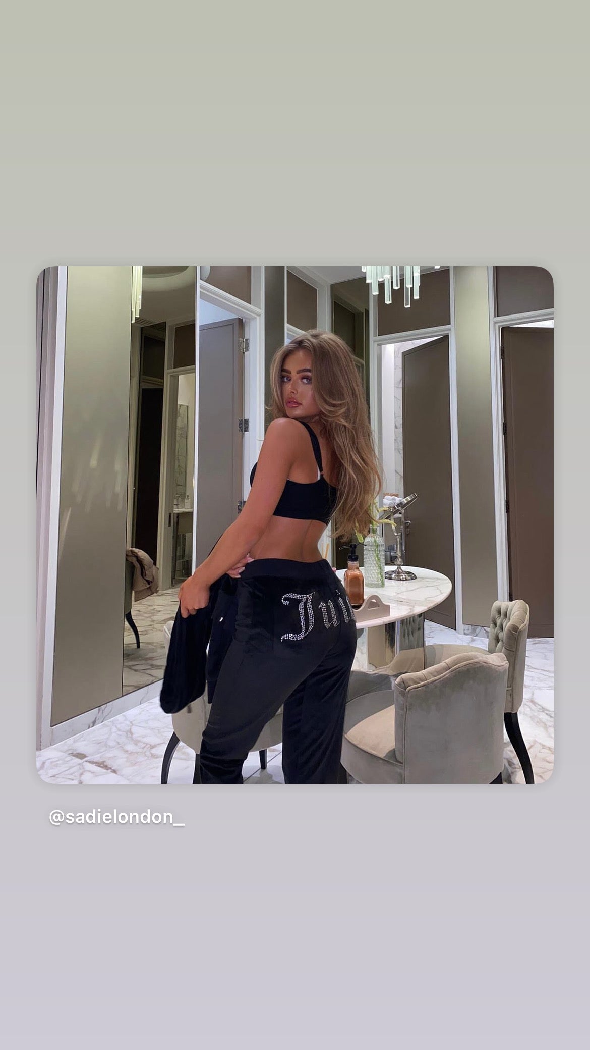 Classic Black Diamante' Luxe Velour Loungewear Set