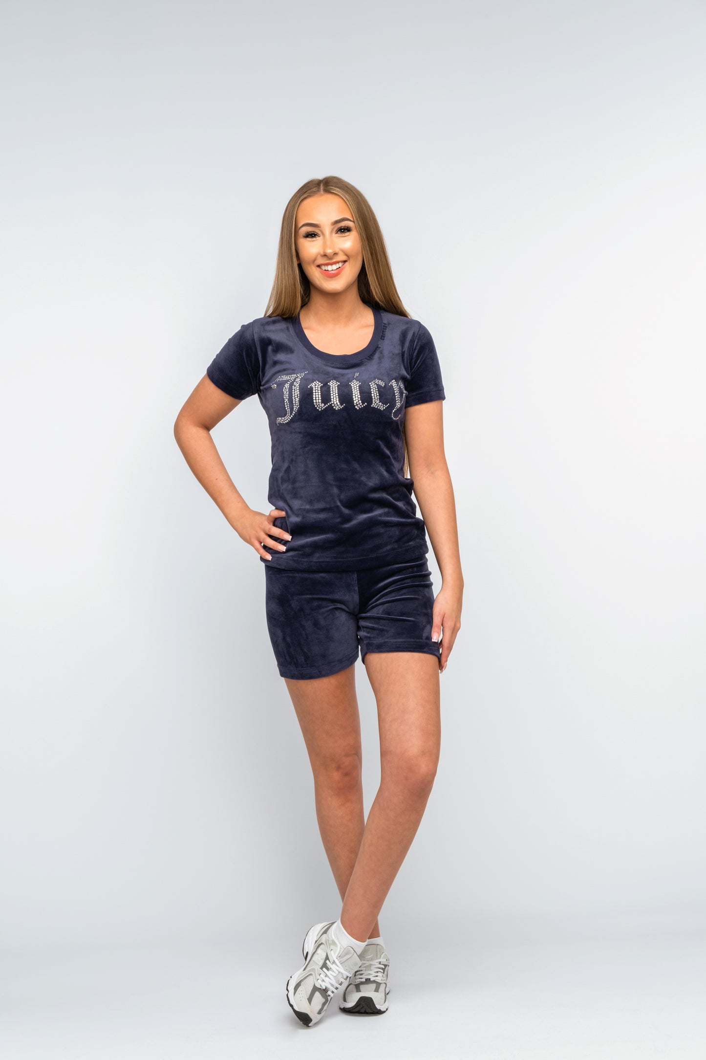 Velour Full T shirt and Shorts set