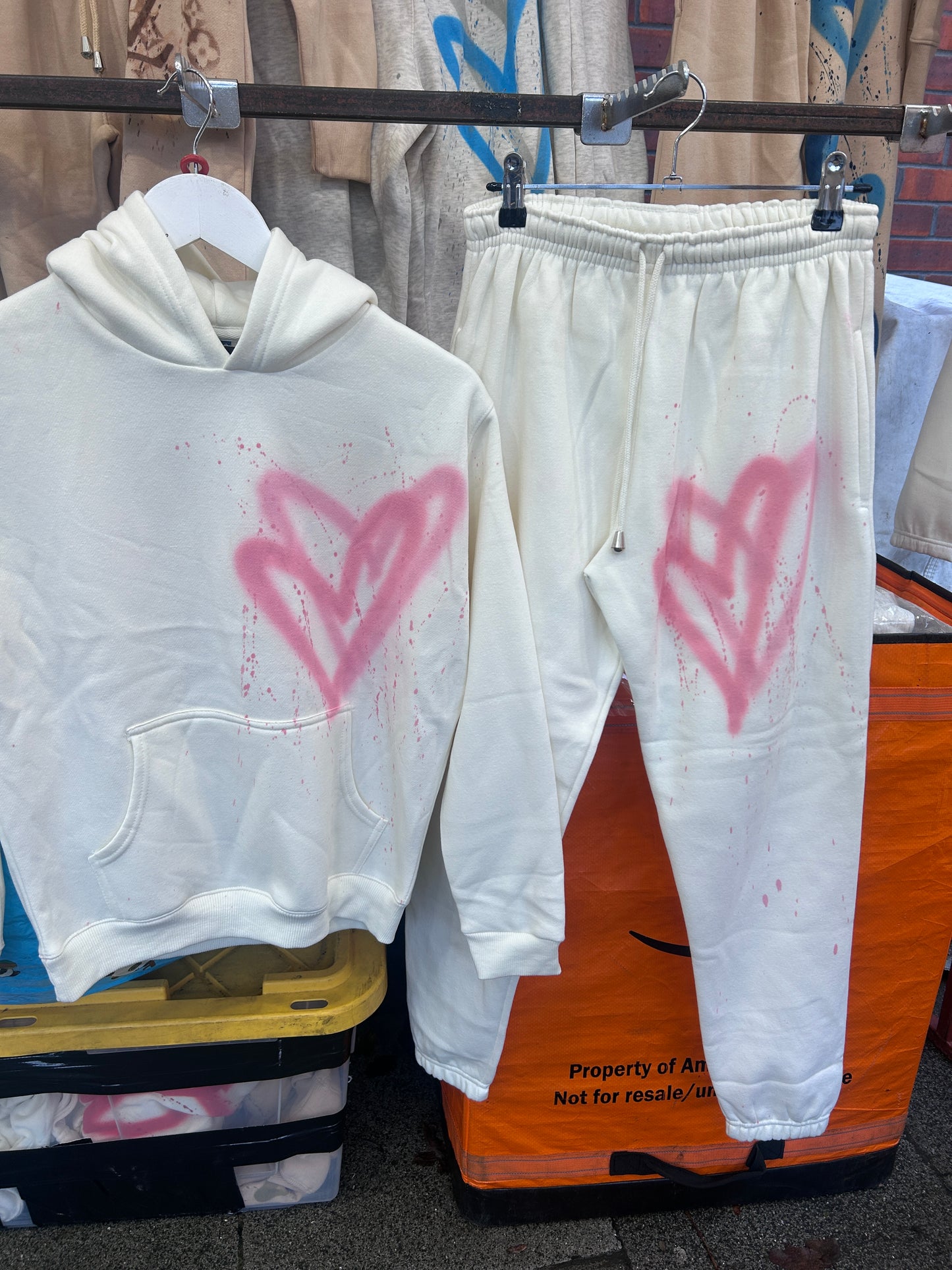 Soft Pink Spray Tracksuit