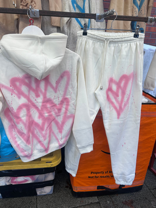 Soft Pink Spray Tracksuit