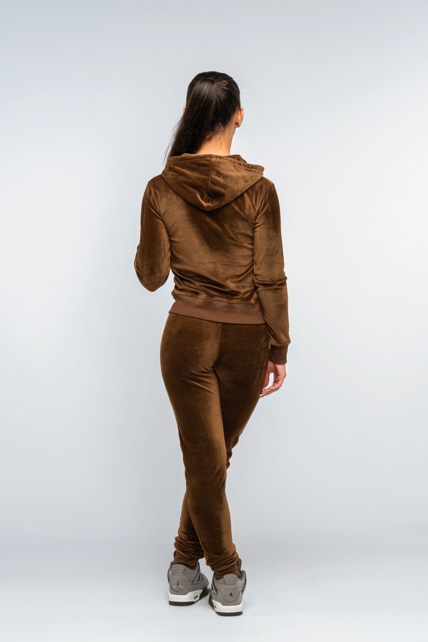 Chocolate Brown Luxe Velour Loungewear Set
